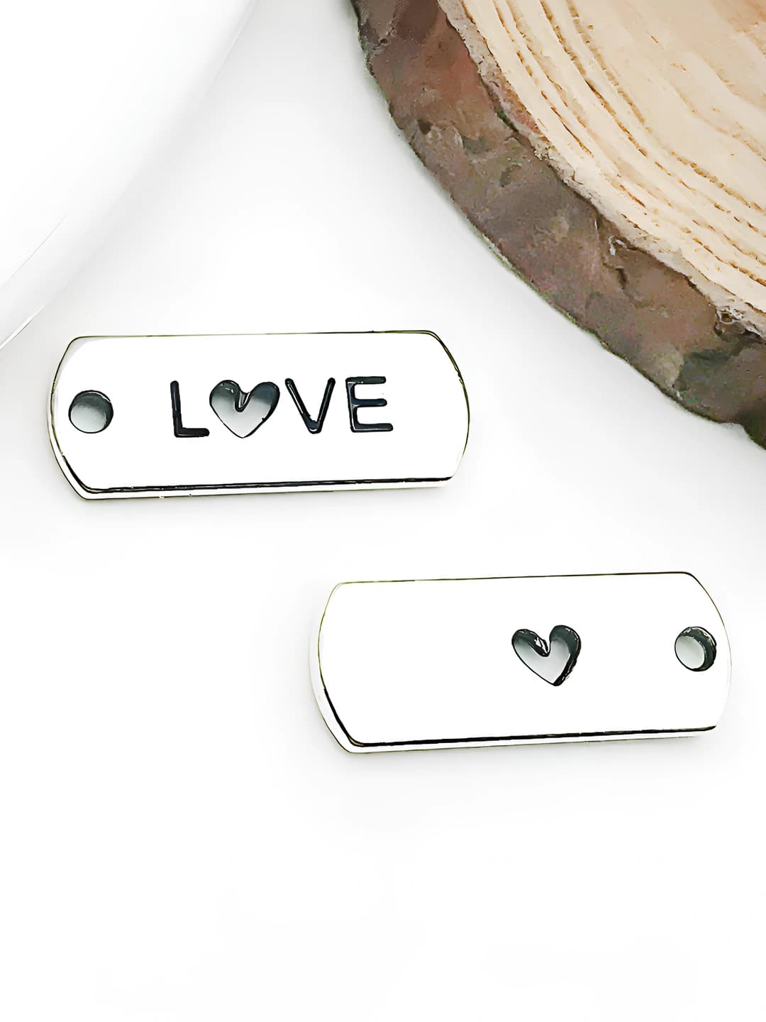 Rectangular letters love 8x20mm-1.5g