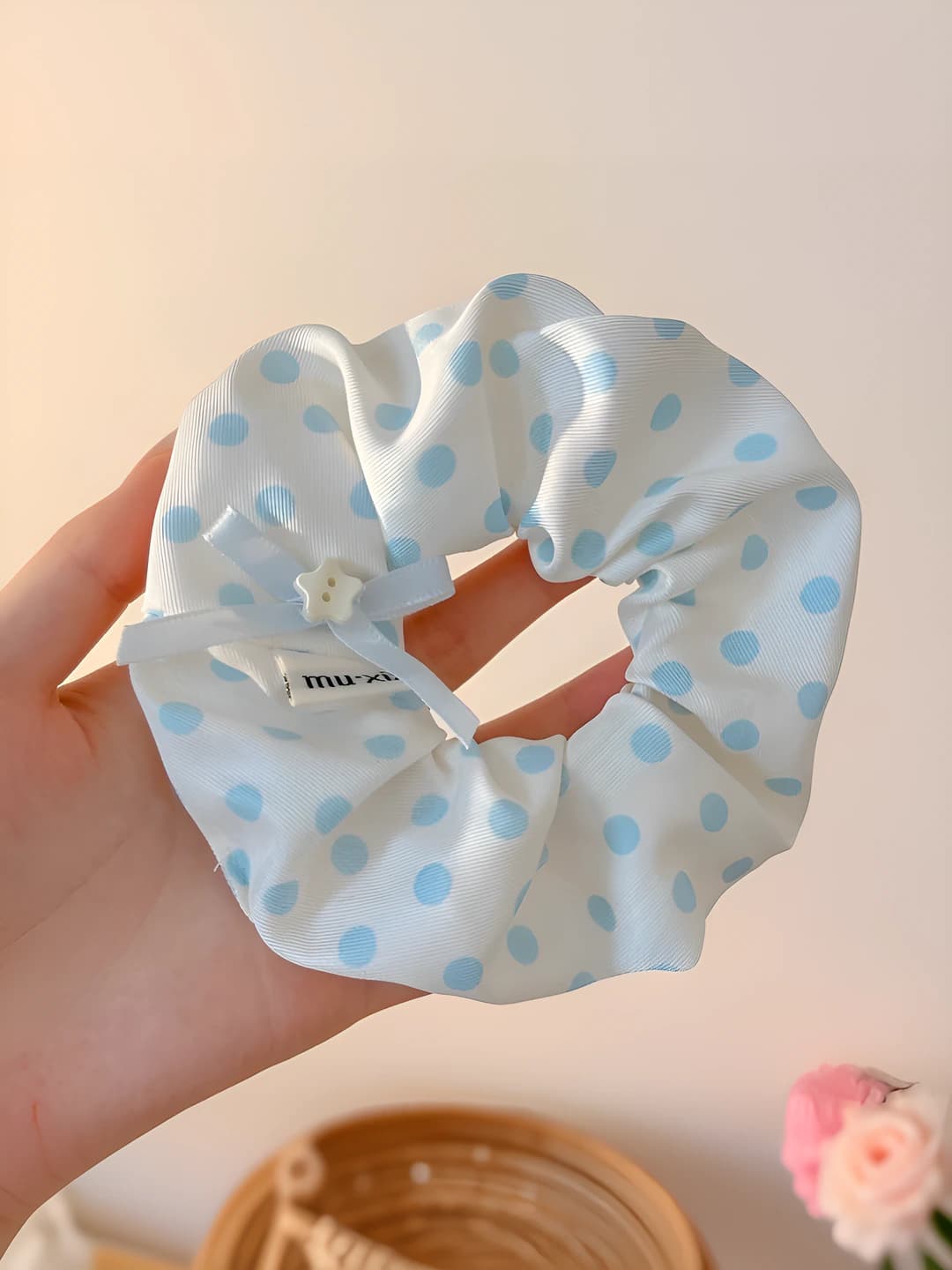 6# Polka dot hair tie - 11 cm