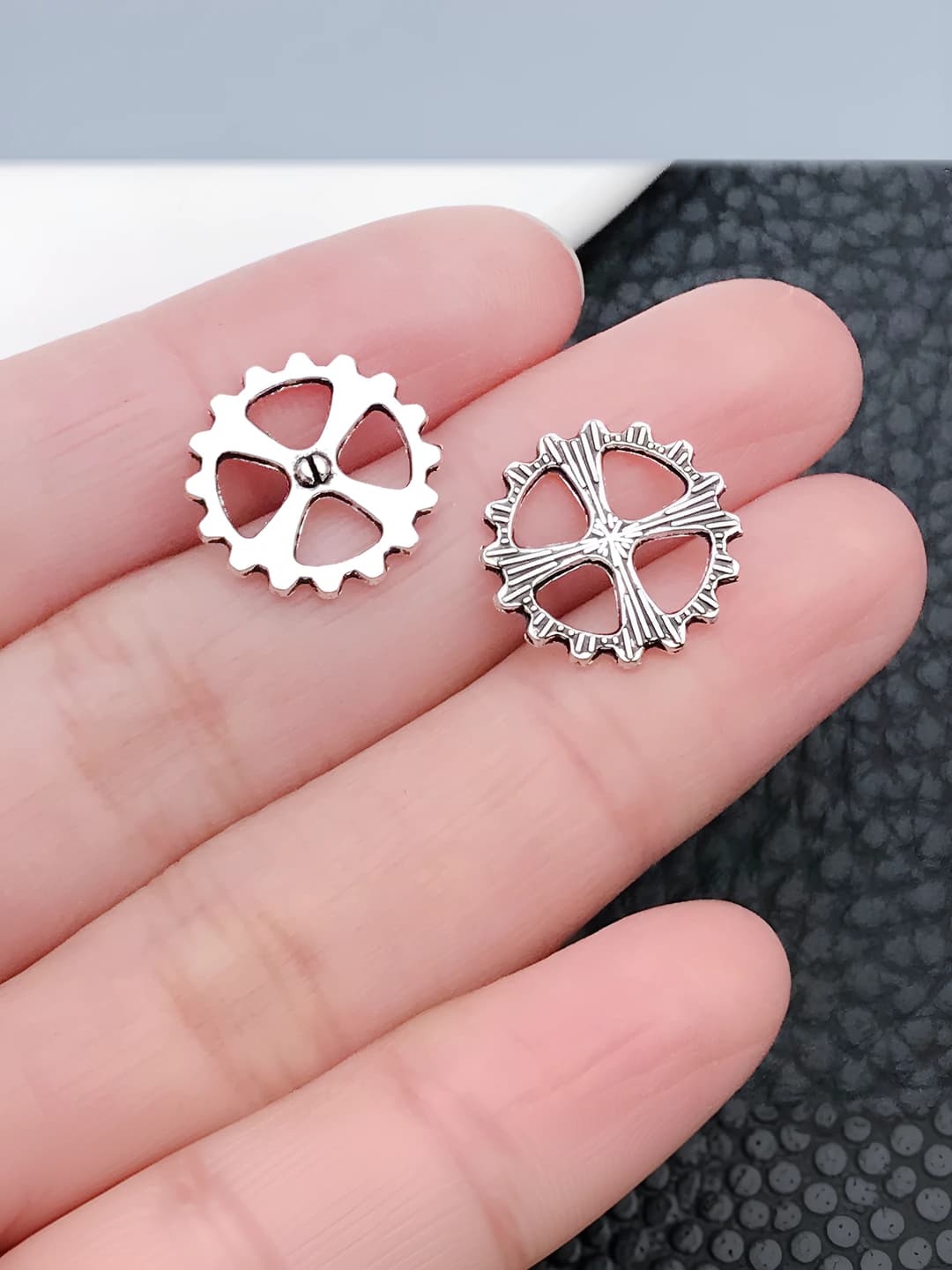 1 шт, античное серебро, малая шестерня, 14mm, 0.5g