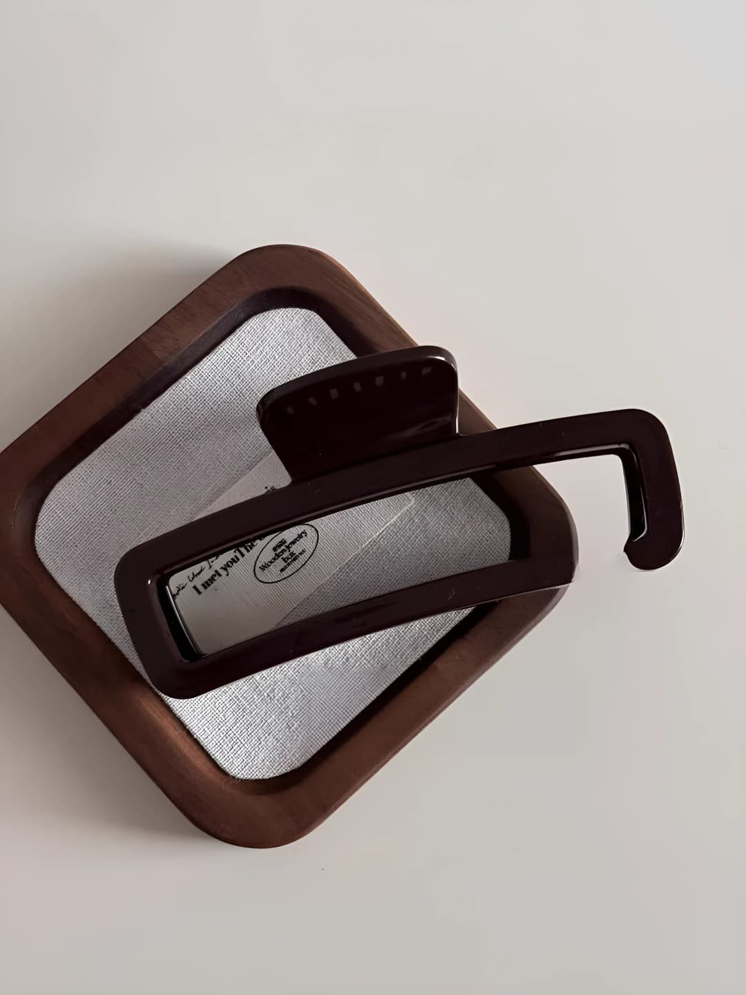 5# Chocolate clip - rectangle ~12 cm
