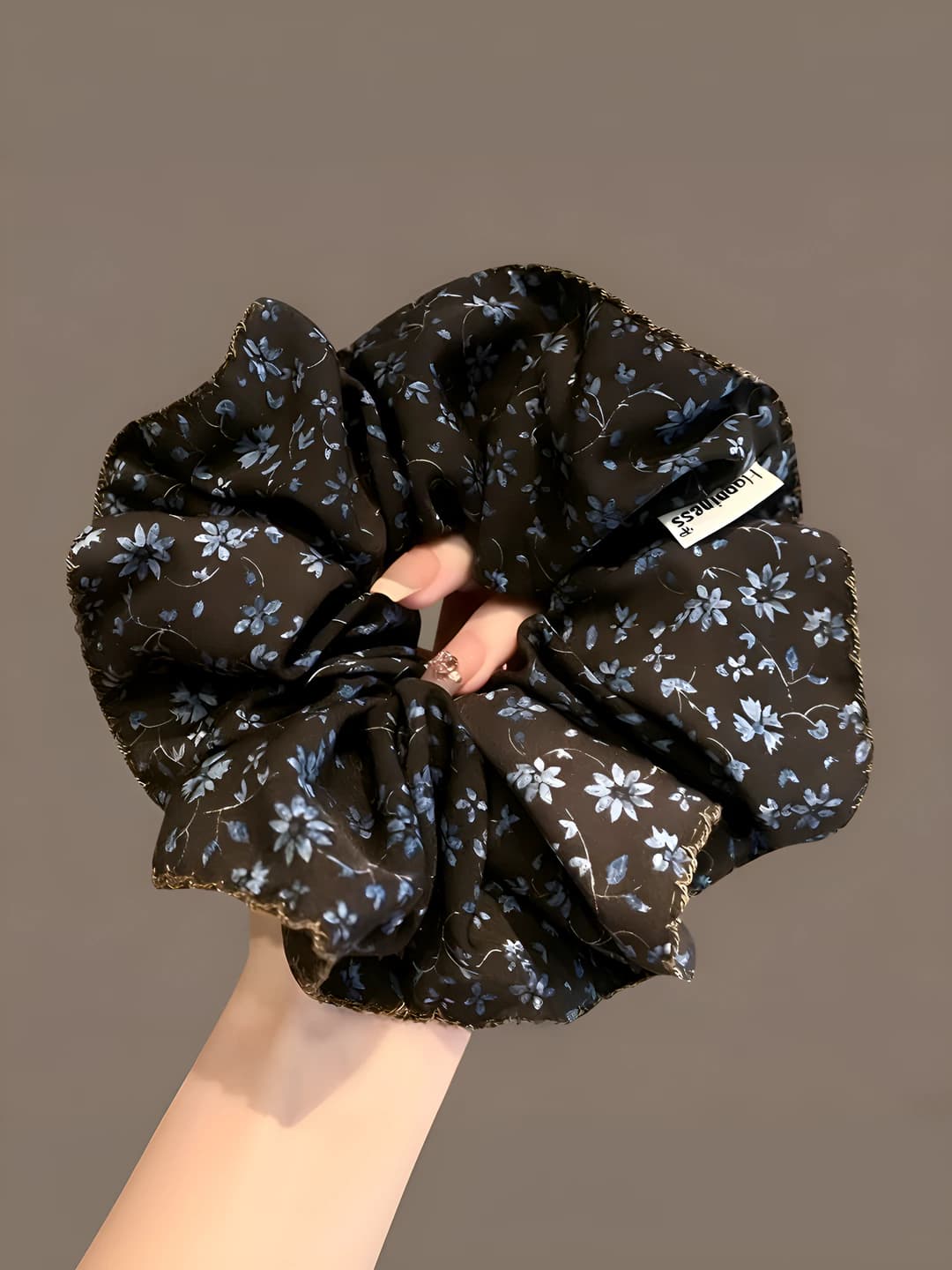 1# Coffee-blue, floral, ~17 cm