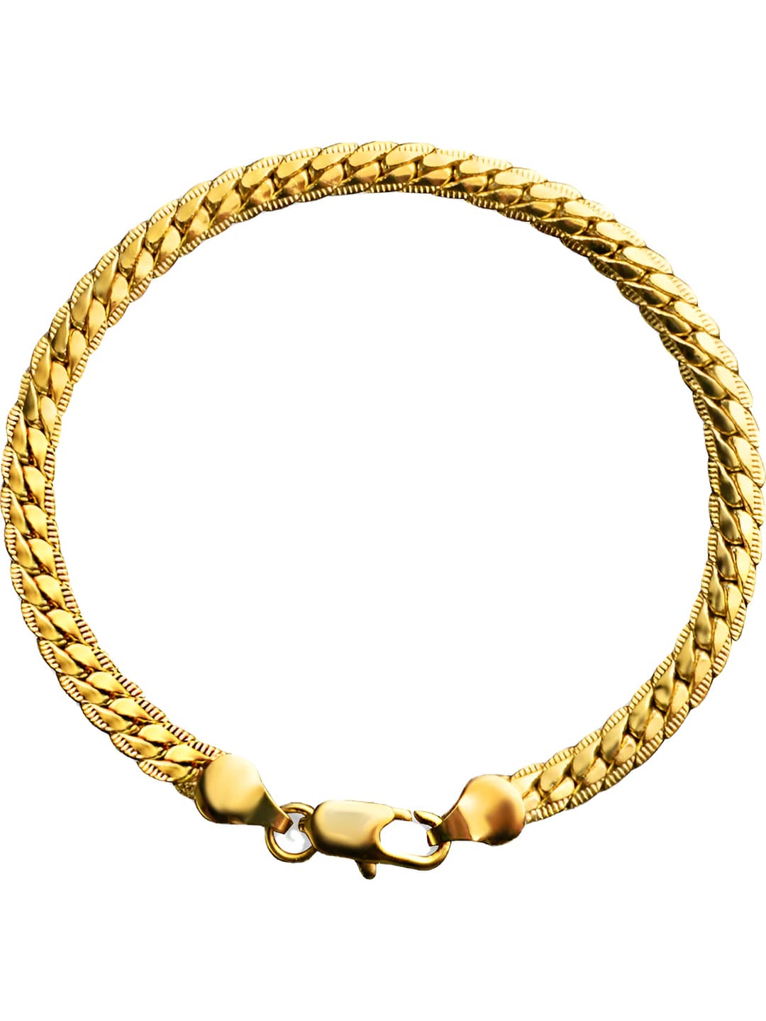 Women's braided chain bracelet, 5mm, copper, silver plated, rhombus shape, hip-hop style