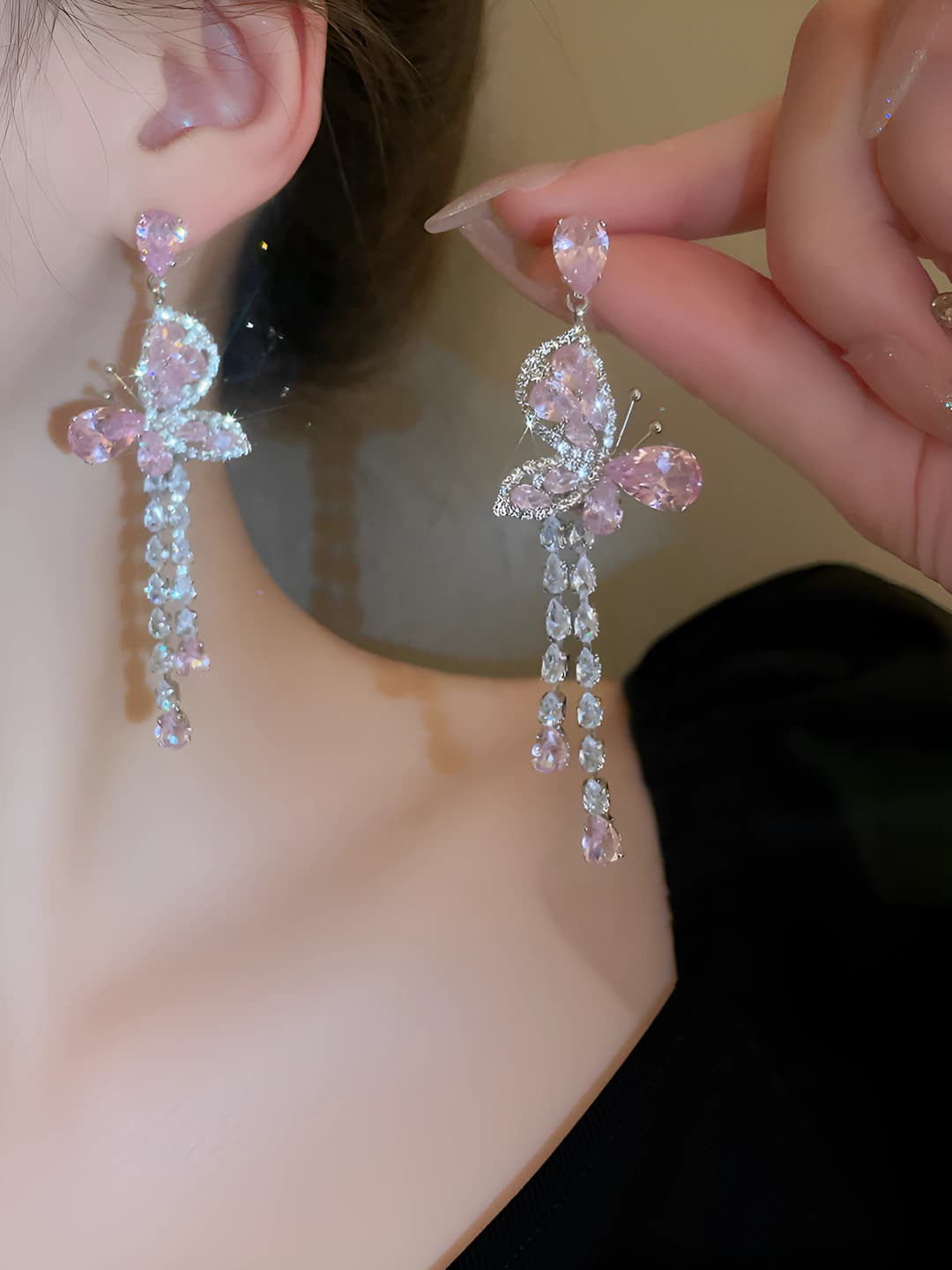 21# Silver post - Pink - Silver