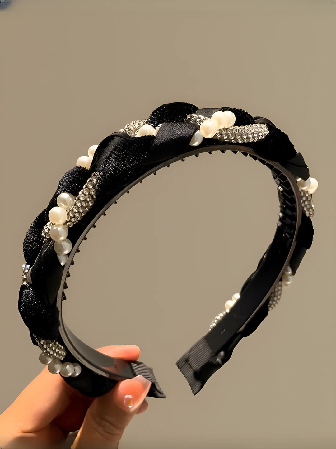Pearl chain two-tone - black