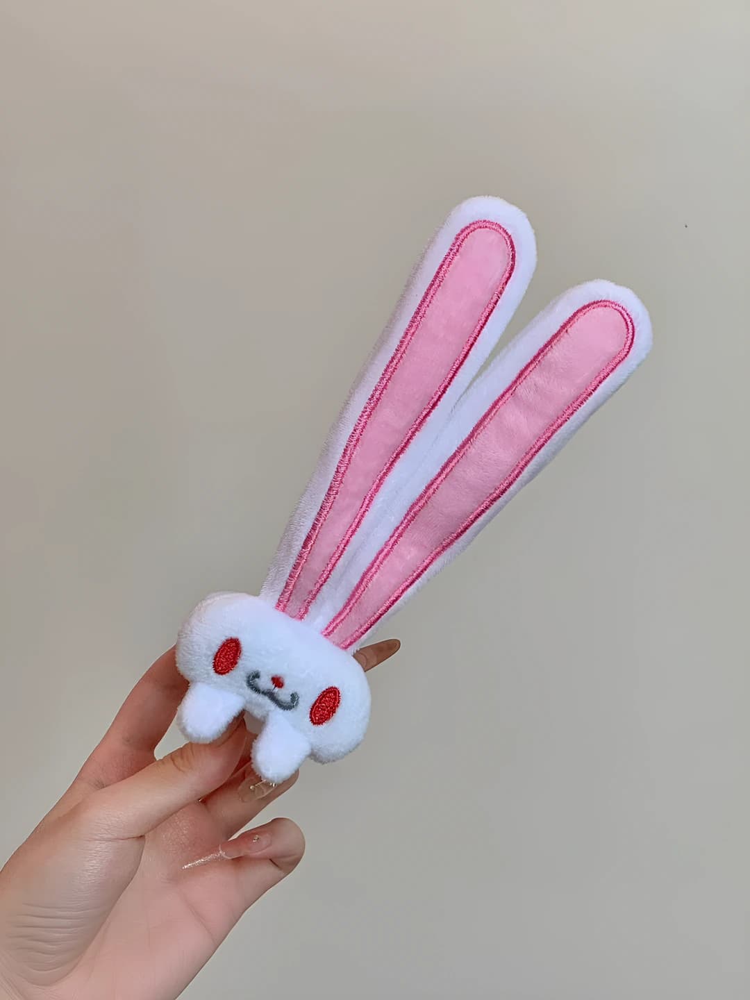 Alligator clip - White - Red