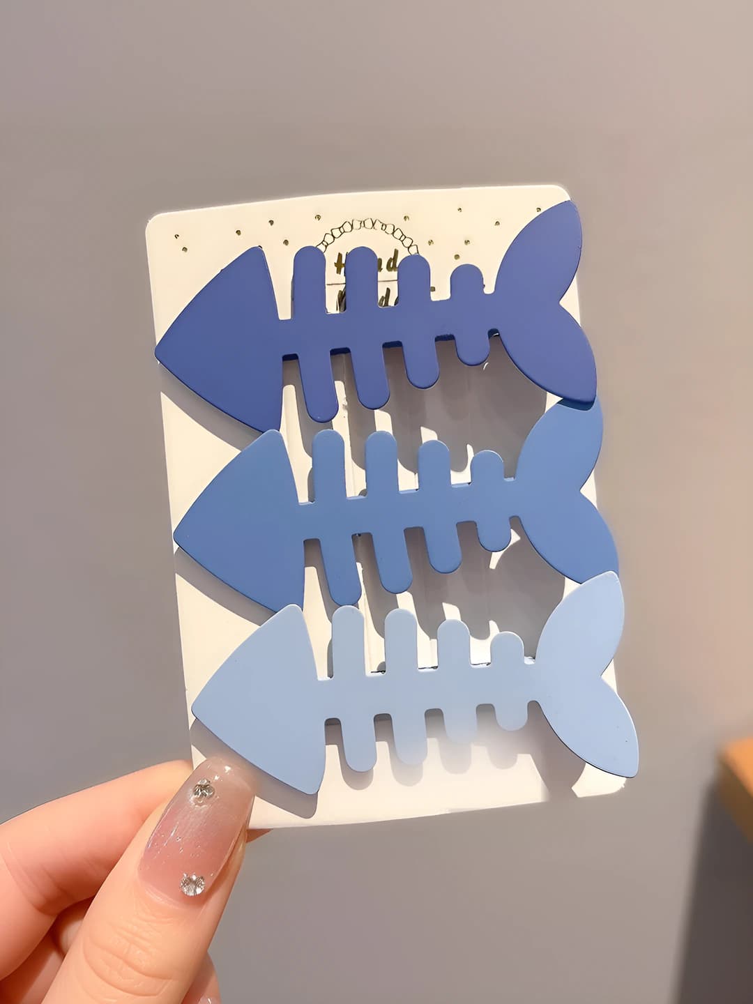 Blue gradient fishbone set of 3