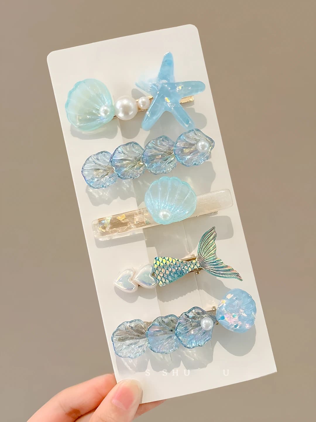 1# Light blue fish tail starfish