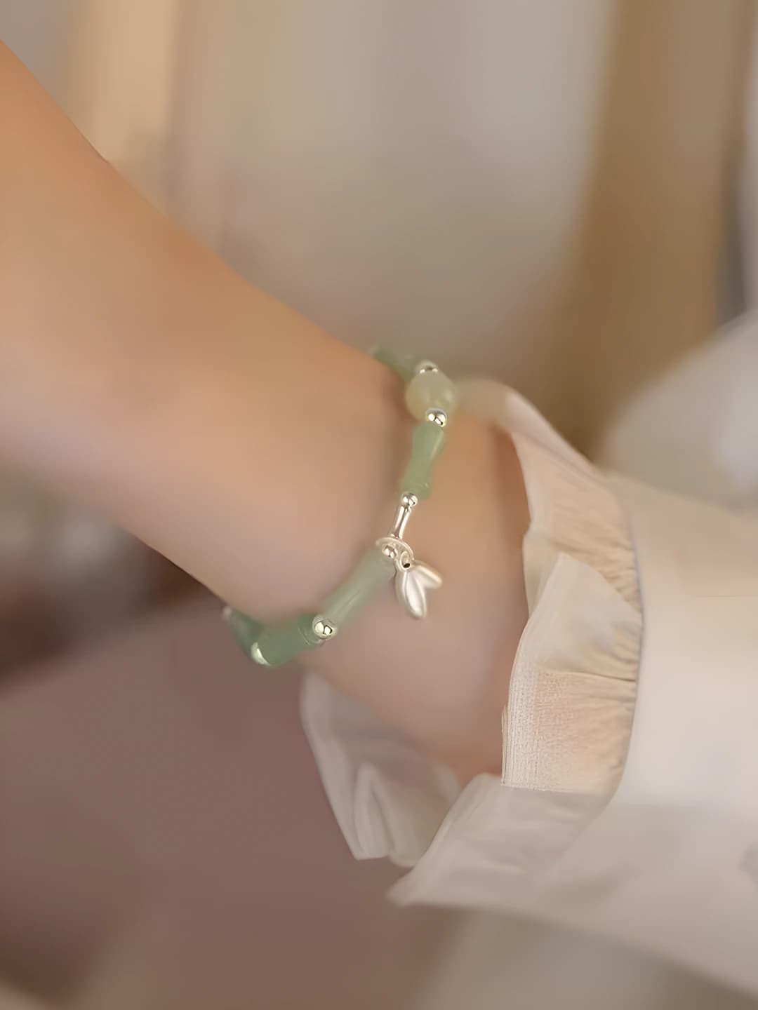 Bamboo node pendant bracelet