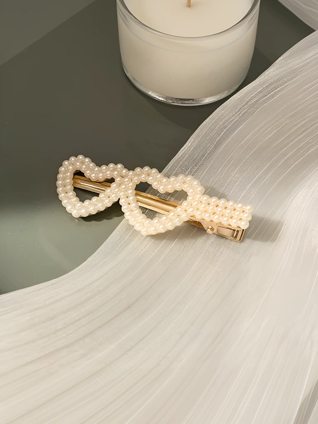 1# Duck bill clip two hearts 7cm