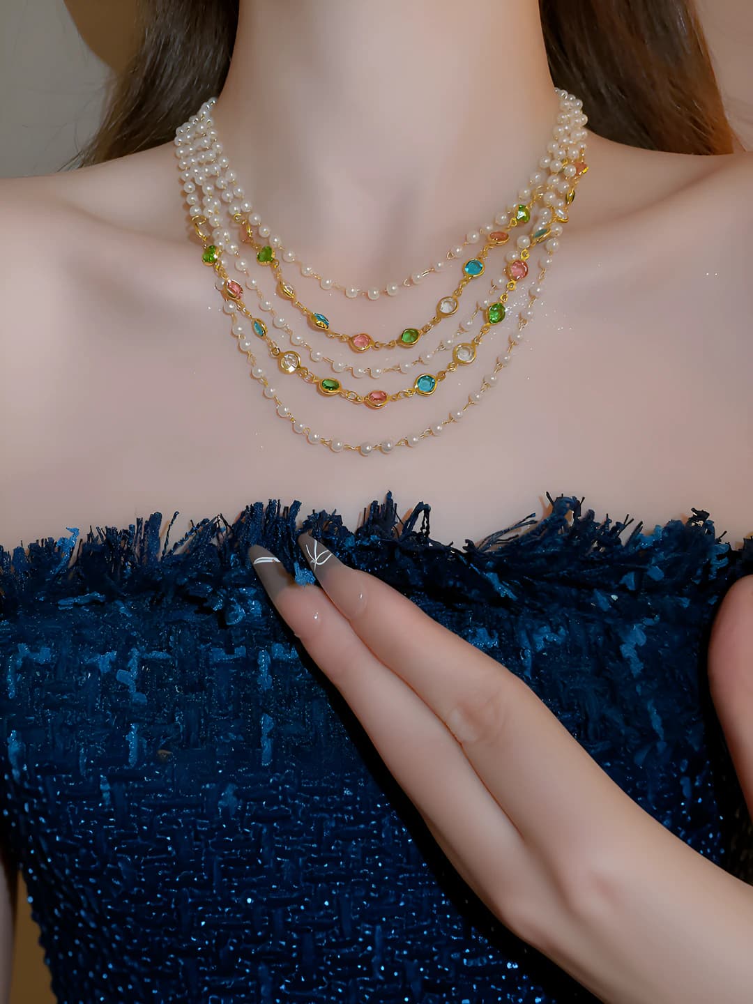 27# Necklace - Gold - Multicolour