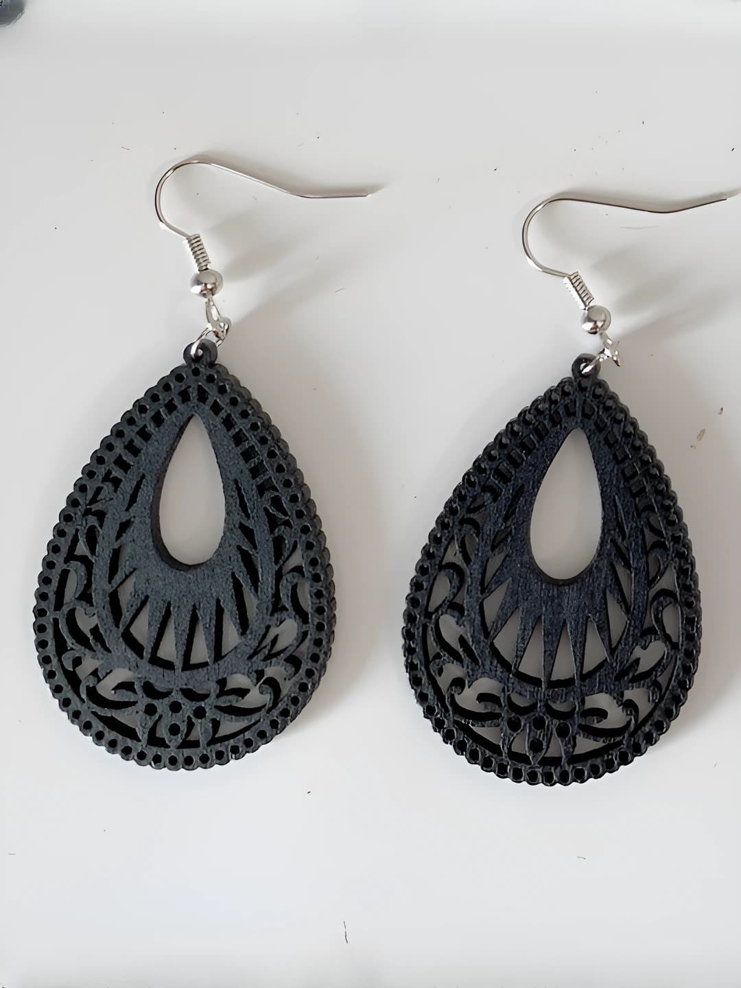Black teardrop wood