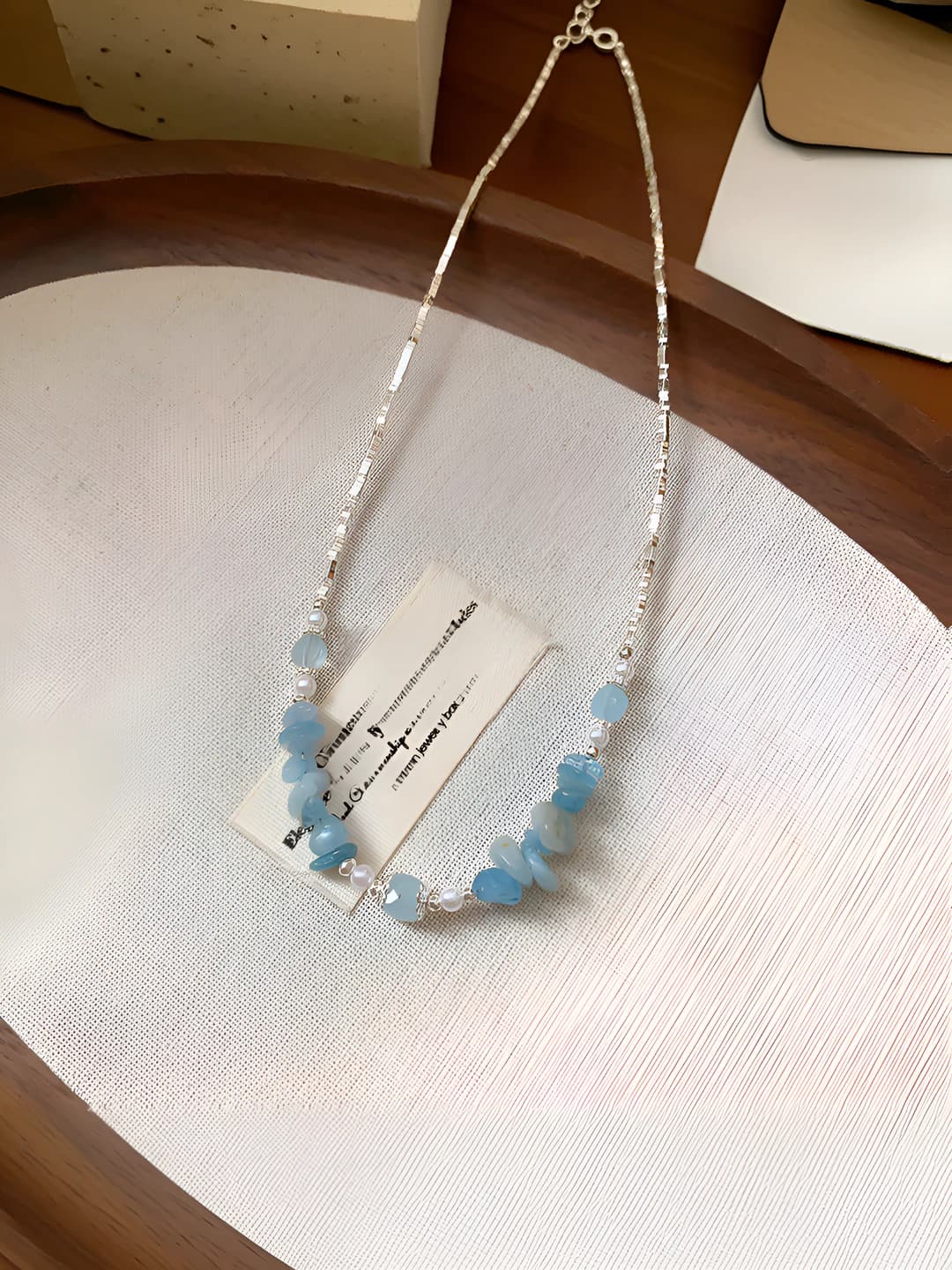 44# Necklace - Silver - Blue