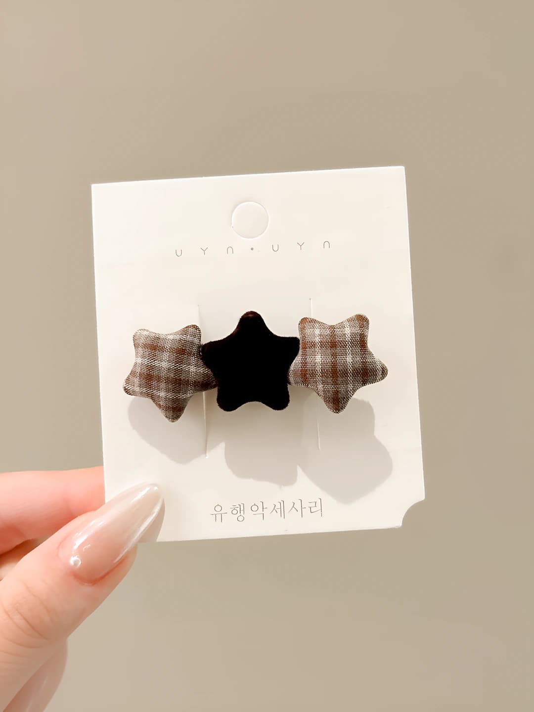 2# Plaid star coffee - ~6 cm