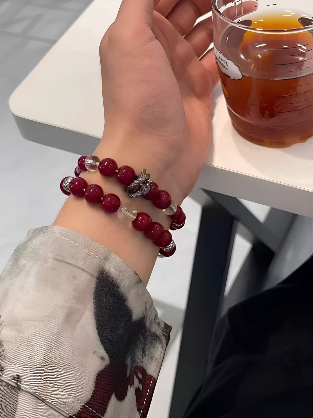 Double-layer red candle dragon bracelet