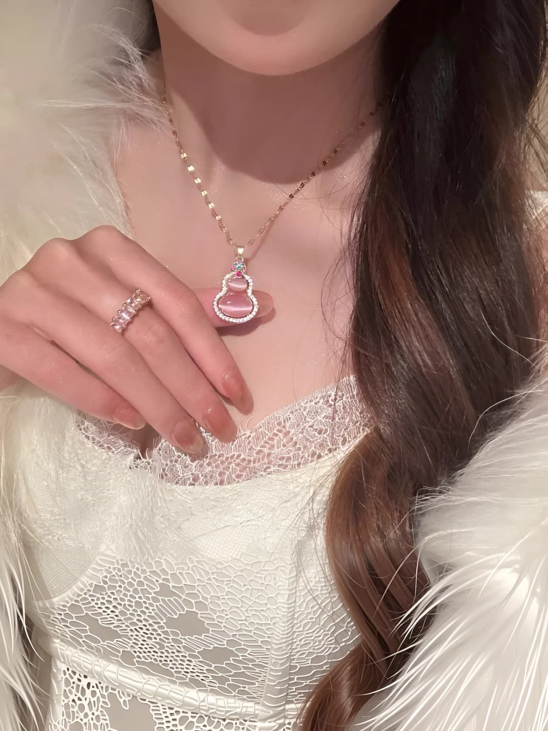 299 Pink gourd - Gold-pink