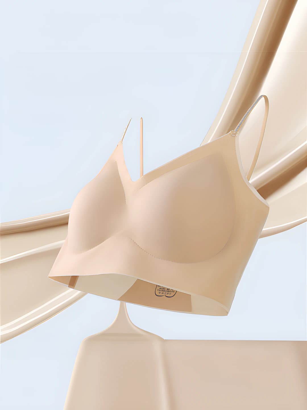 Women's seamless bra, thin fabric, invisible underwear, fixed cups, wire-free, one-piece, beautiful back