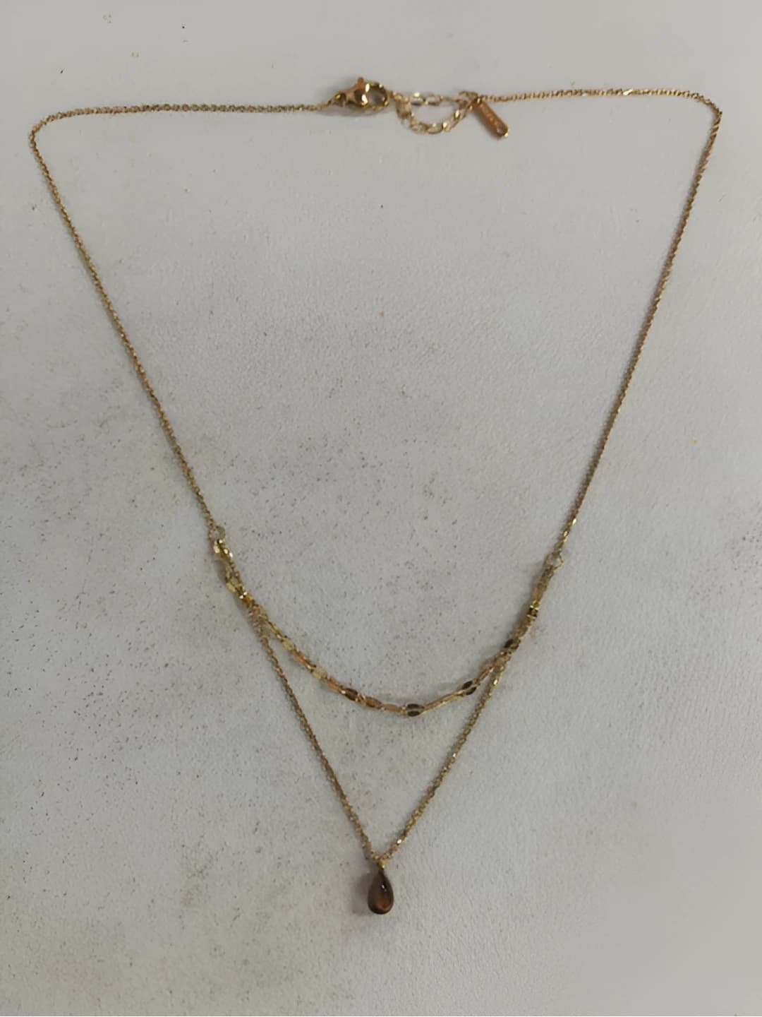 Necklace - Gold - Coffee