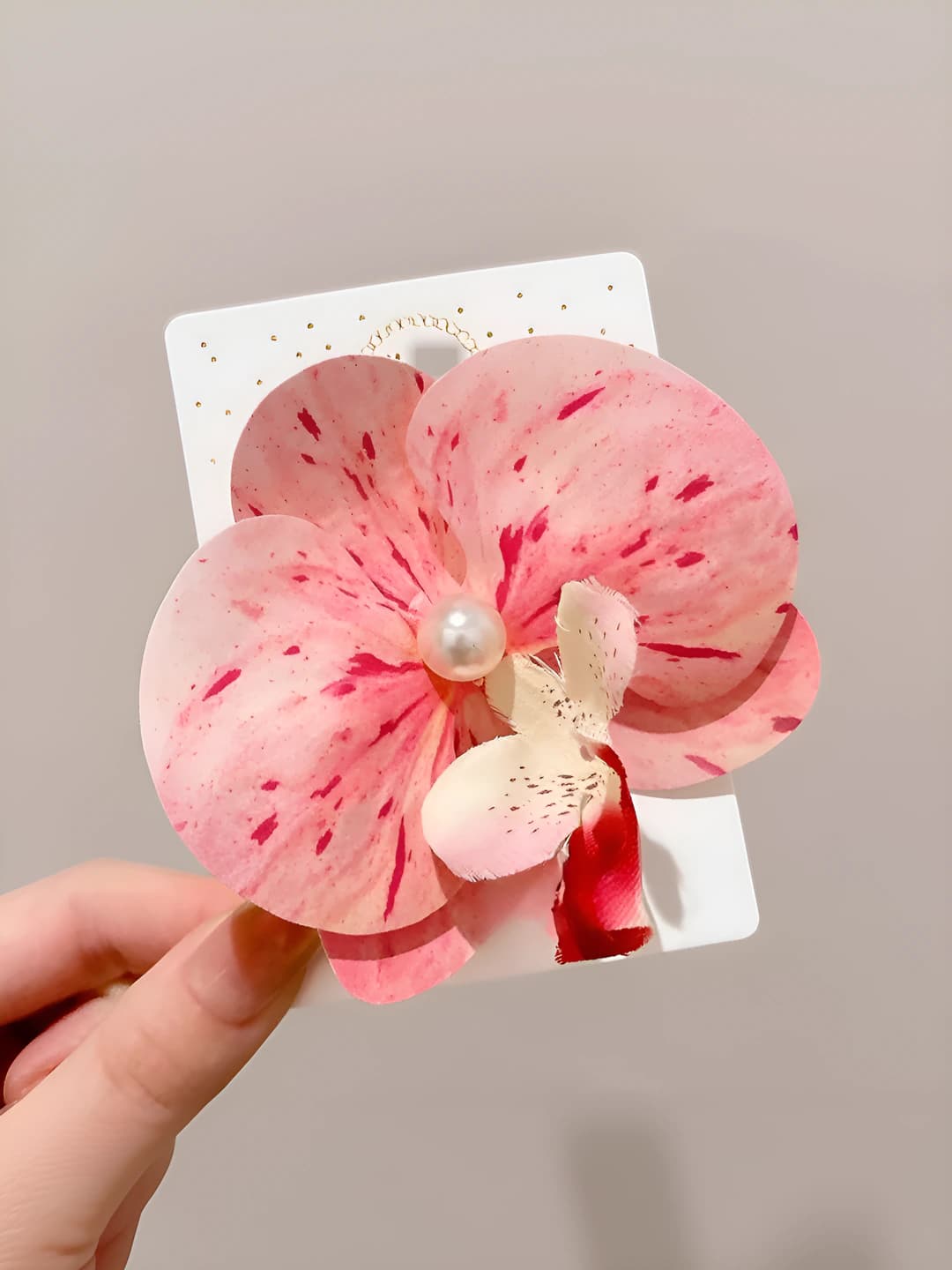 10# Light pink phalaenopsis duckbill clip