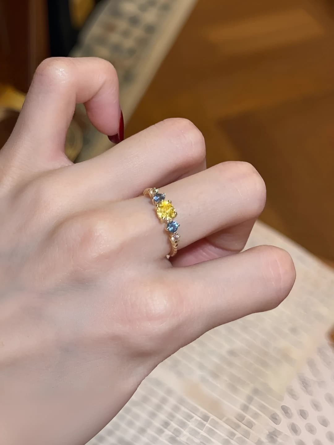 71# Ring - Gold - Yellow - Blue