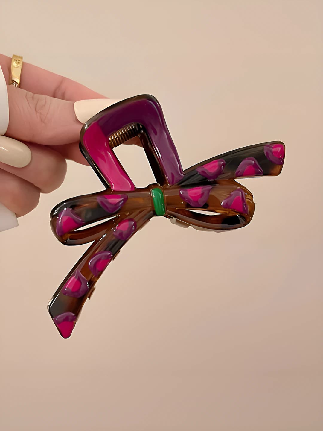 1# Pushti-binafsha dog'li bow-12cm