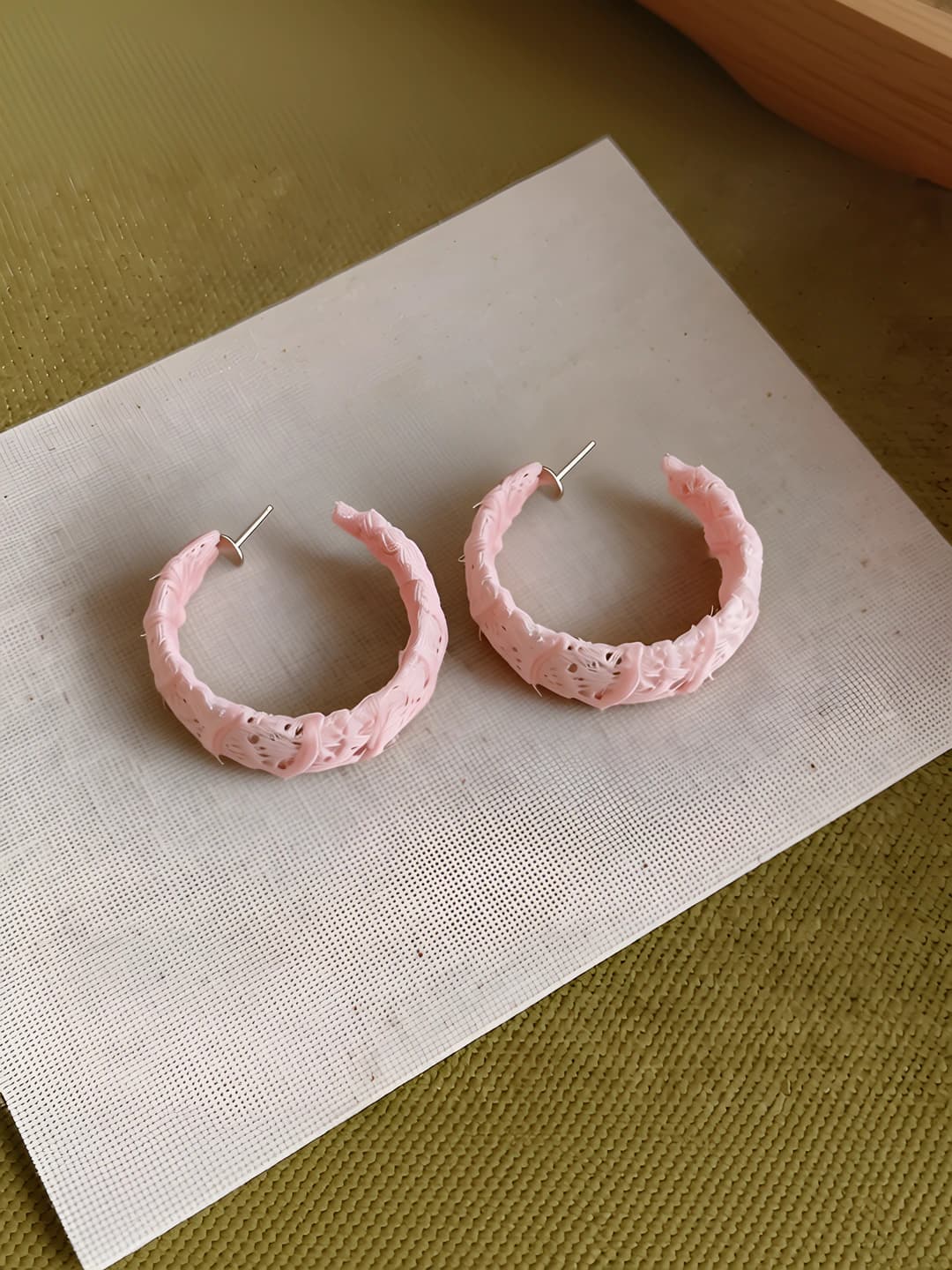 Silver post - Pink