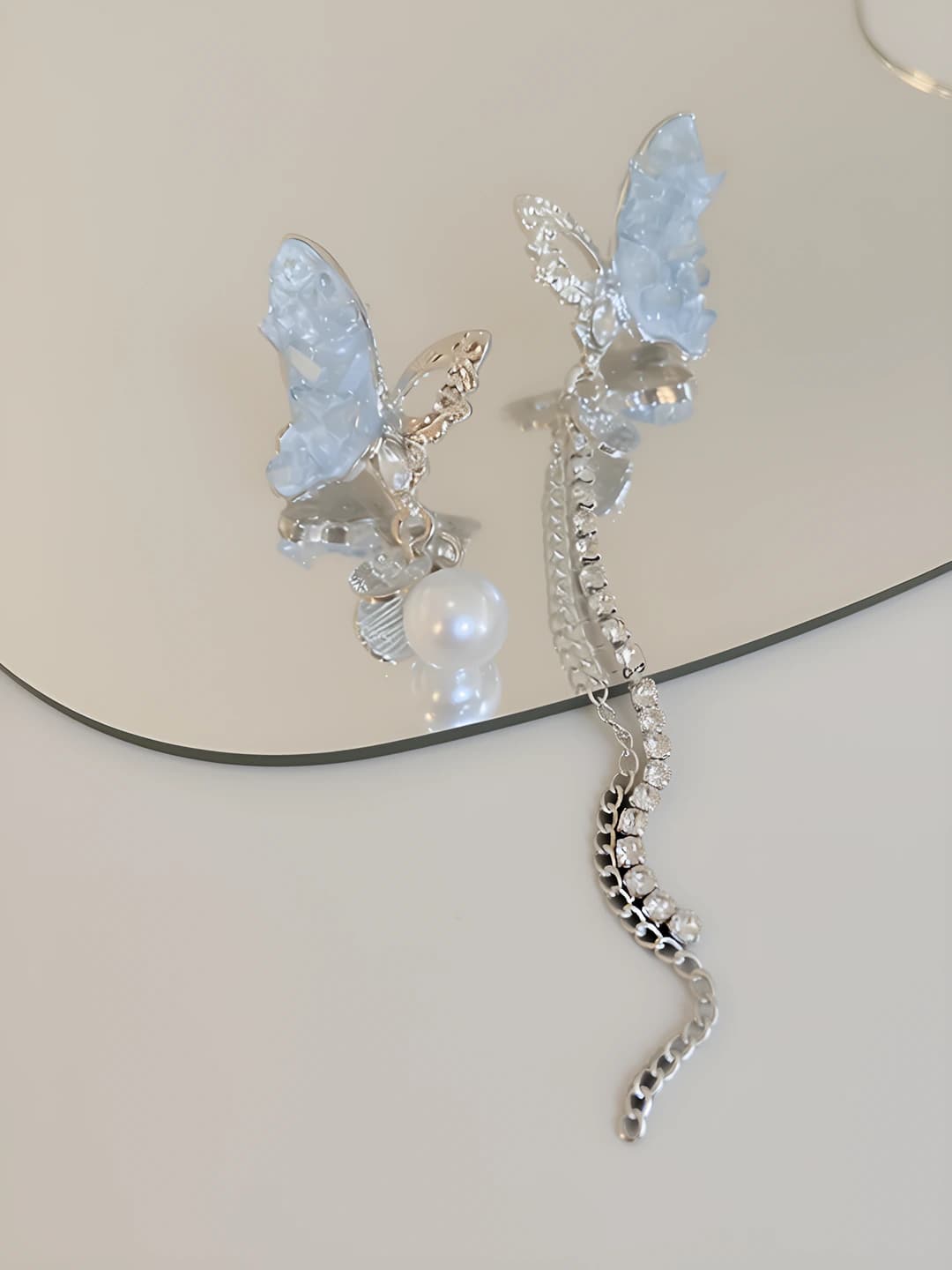 17 Silver pin - Silver - Blue