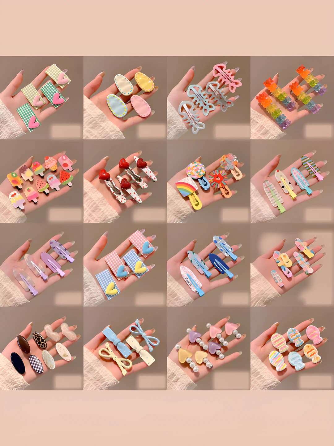 Women's hair clips: colorful, summer, premium, for red hair