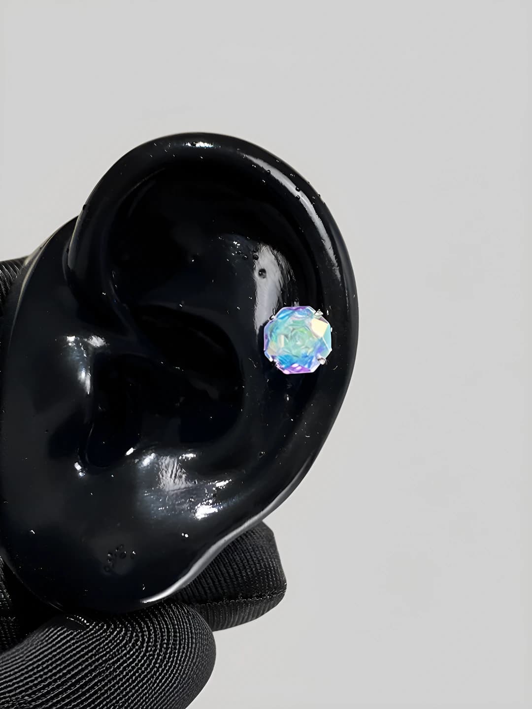 8 mm Neon blue rose 1 pc