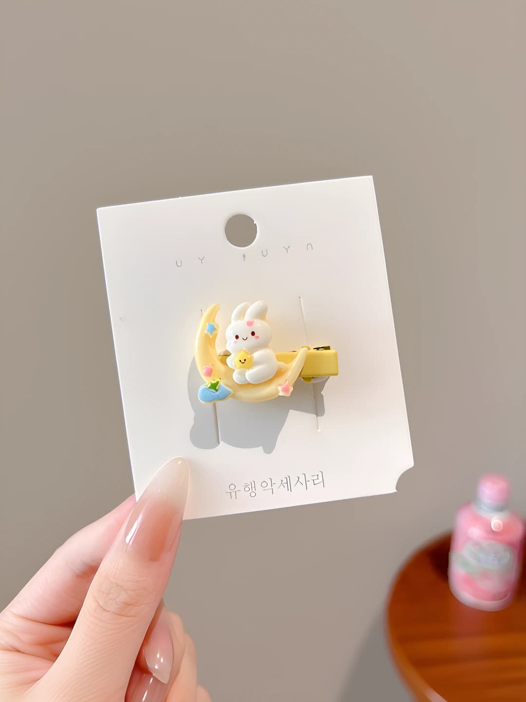 Moon rabbit duck clip short-3.5 cm