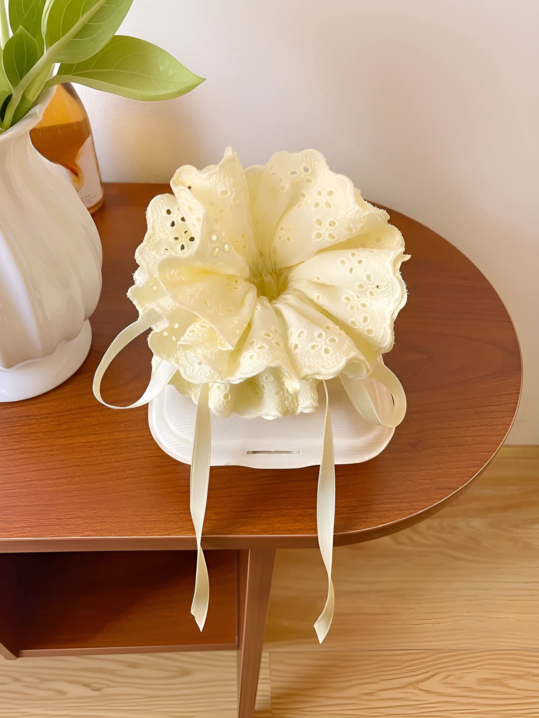6# pink drawstring scrunchie small - 21*14 cm