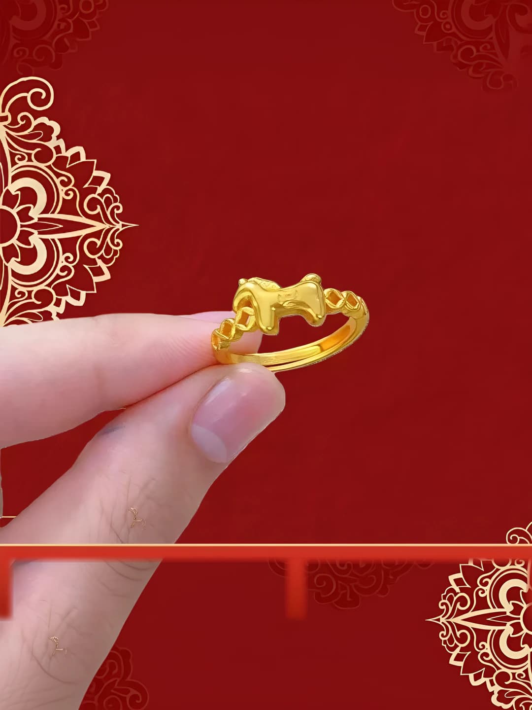 Adjustable coin horse ring