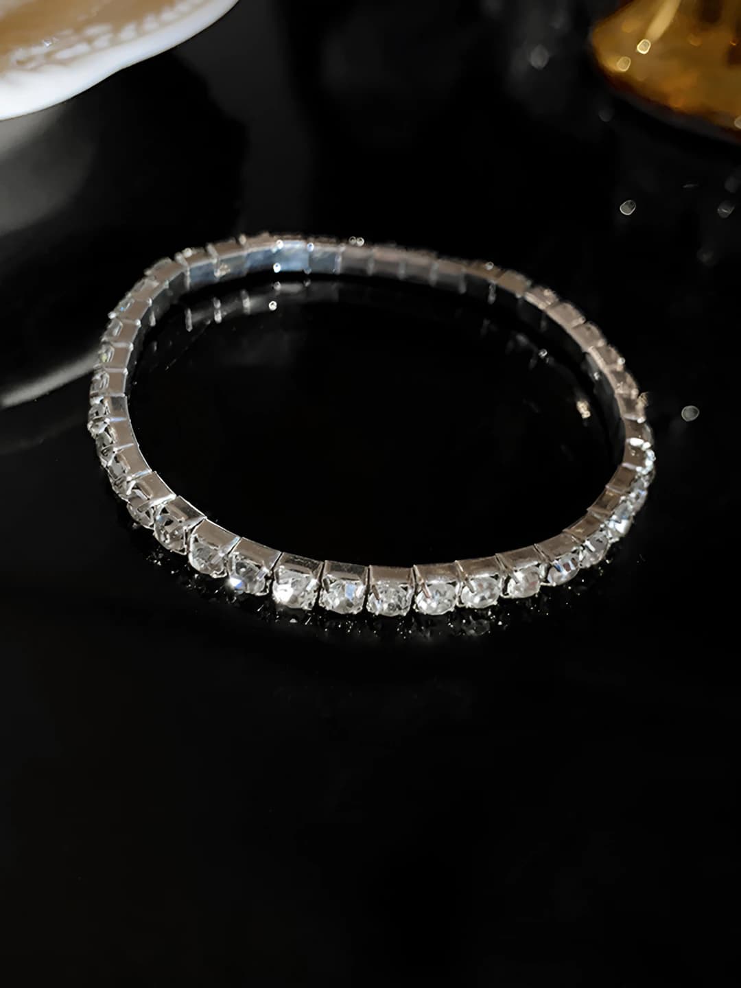 56# Bracelet - Silver - White