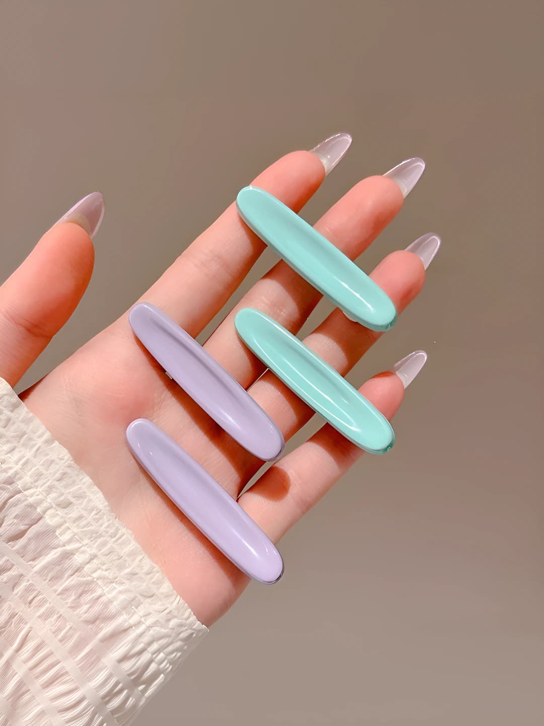 Green-purple ellipse, 4 pcs
