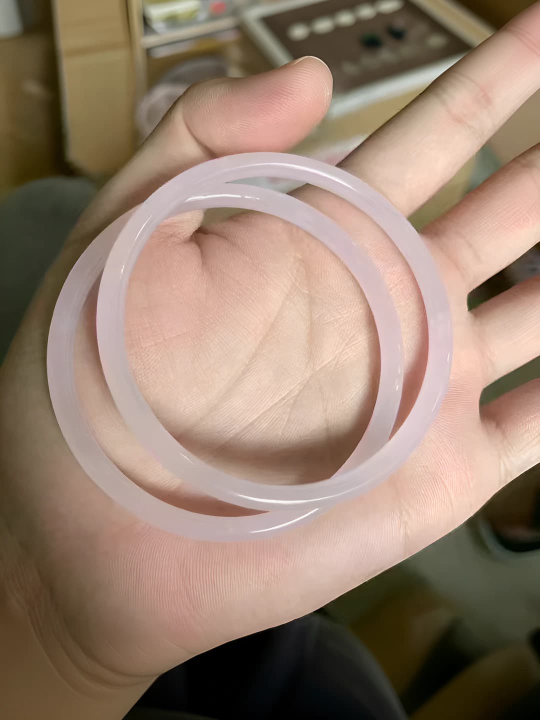 Jade pink, 2 pcs, 58mm