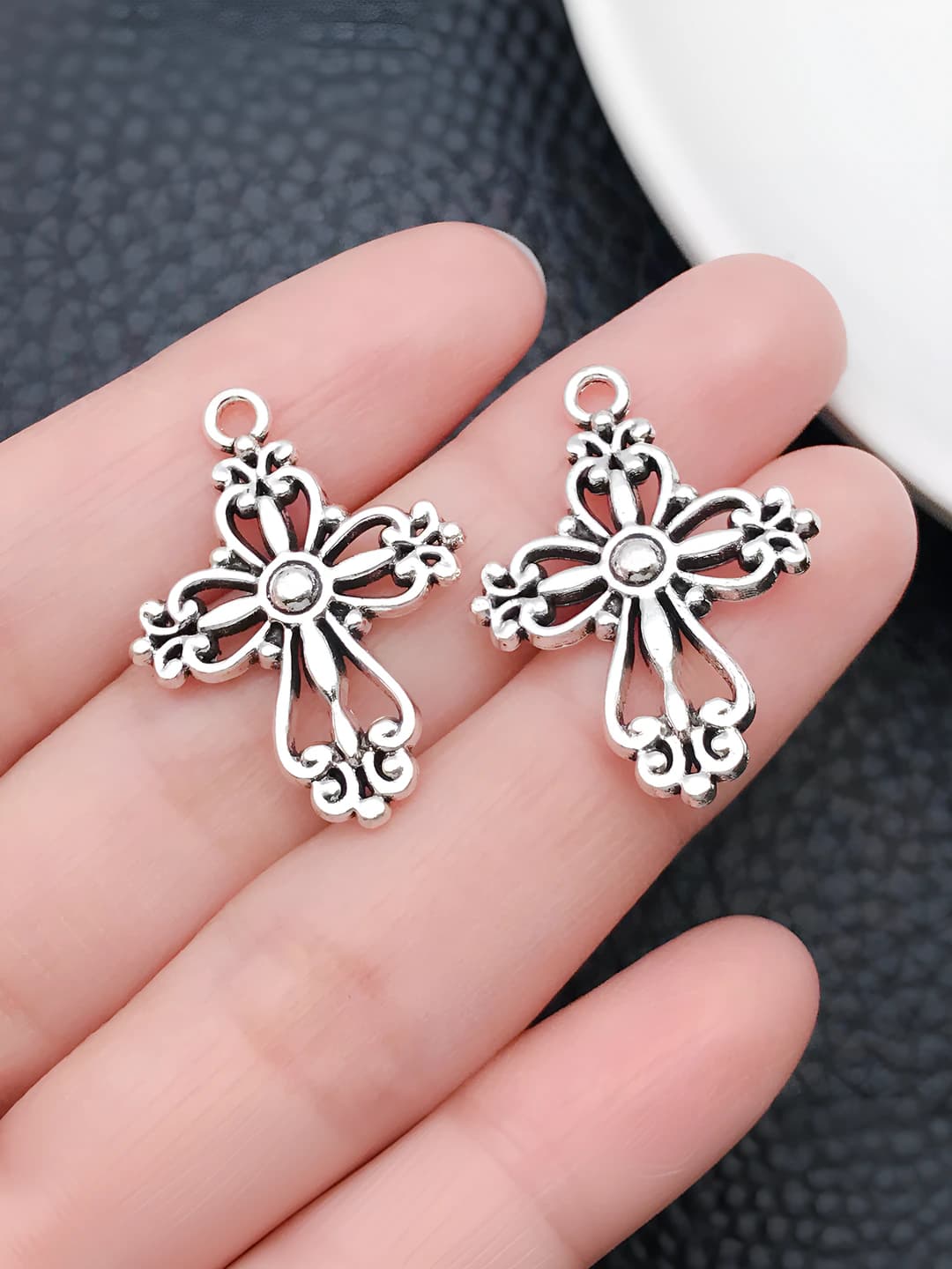 Старинное серебро крест 28x20mm-2.3g