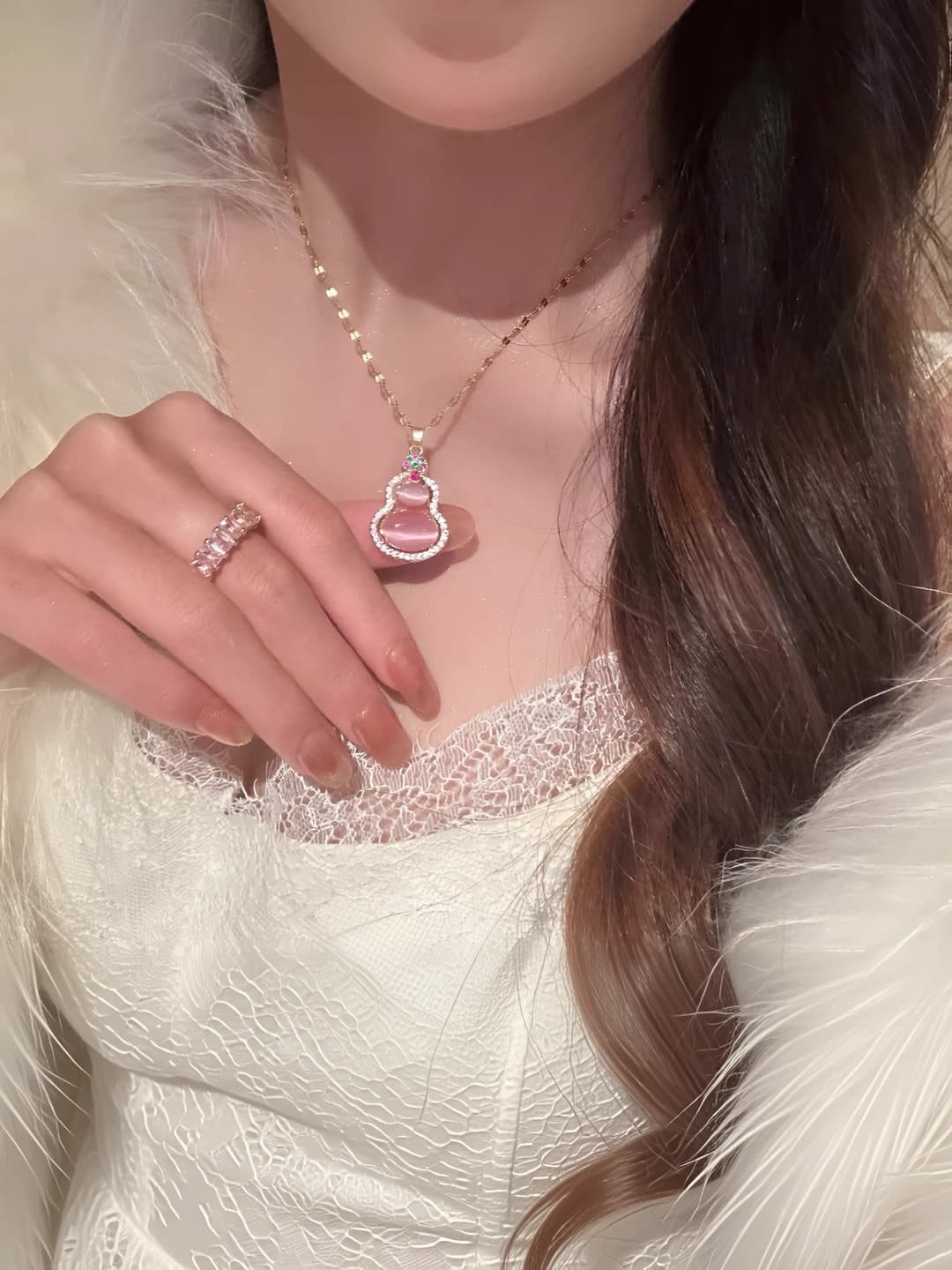 299 Pink gourd - Gold pink