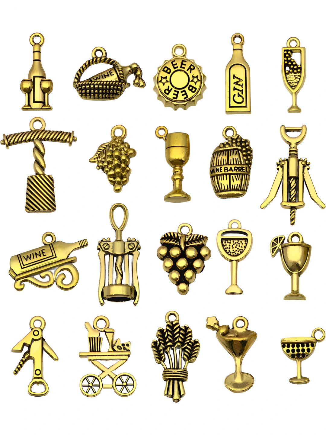 20 pc mixed antique gold wine 23.7g