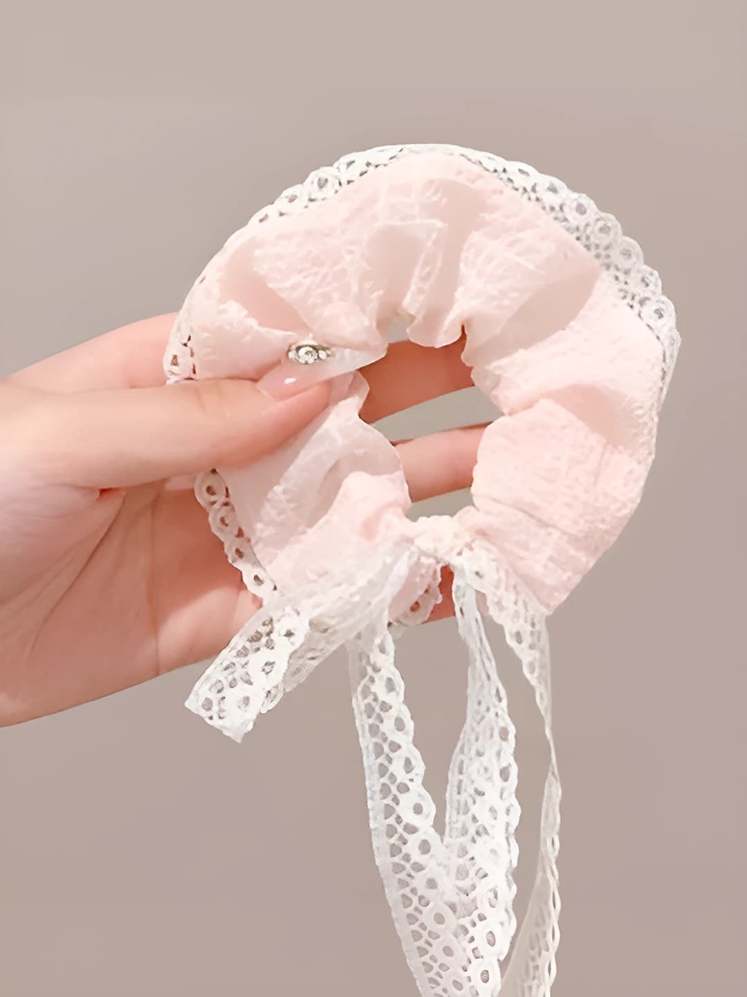 Pink ribbon bow 10 cm