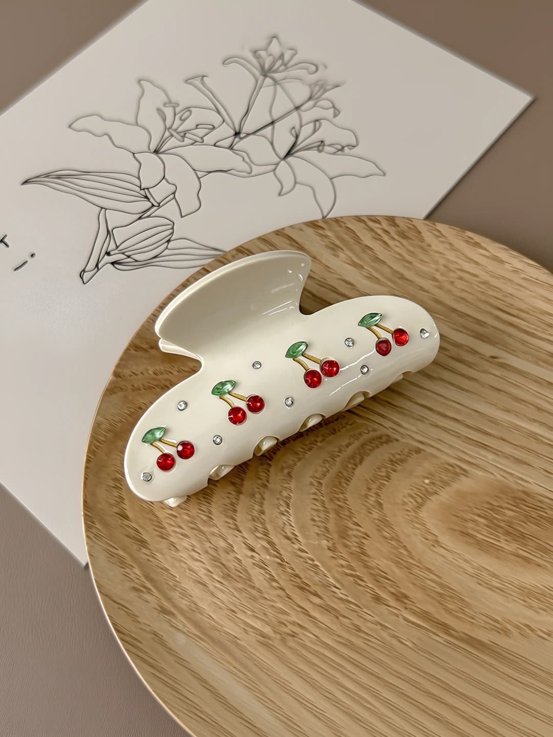 Cherry hair clip