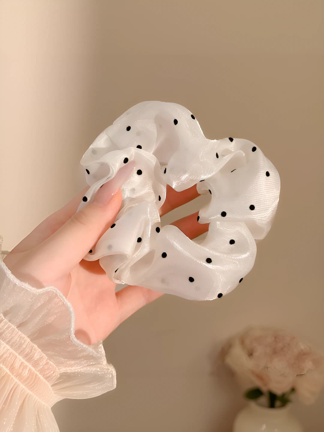 1# Off-white polka dot, 11 cm
