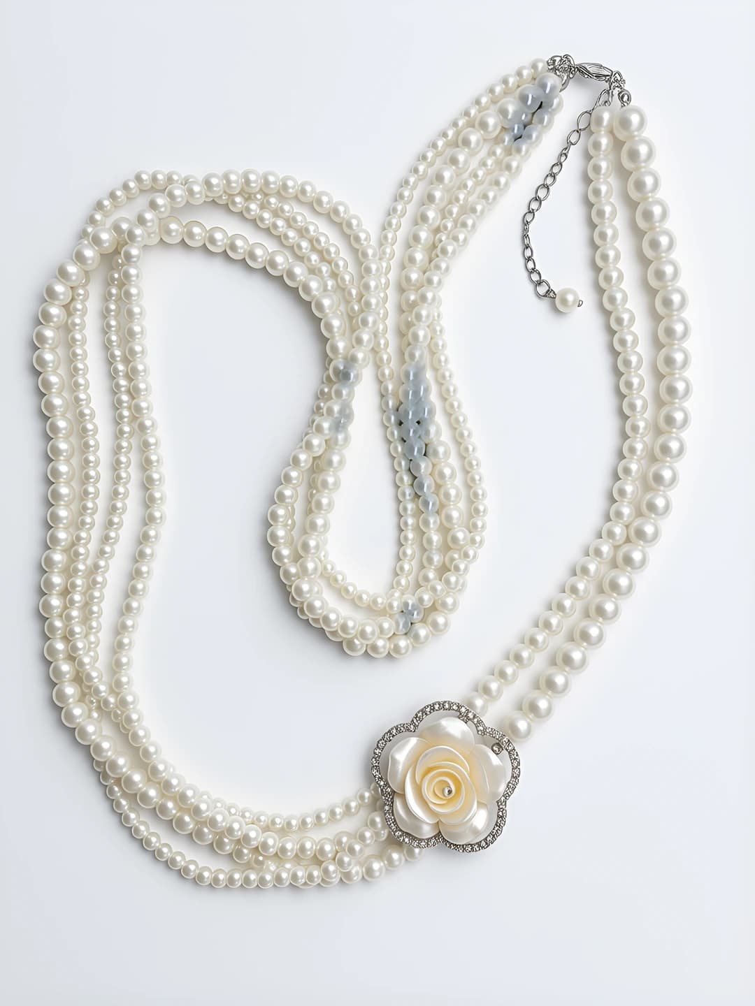 Necklace - Gold - White