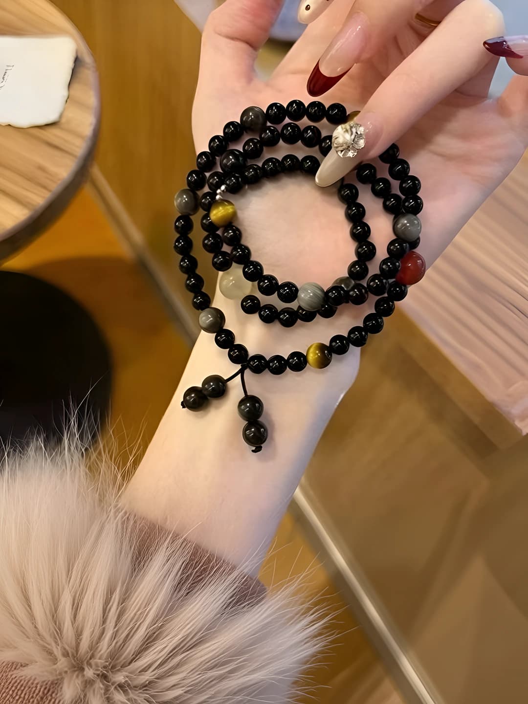 Double layer multi-bead bracelet [1 pc]