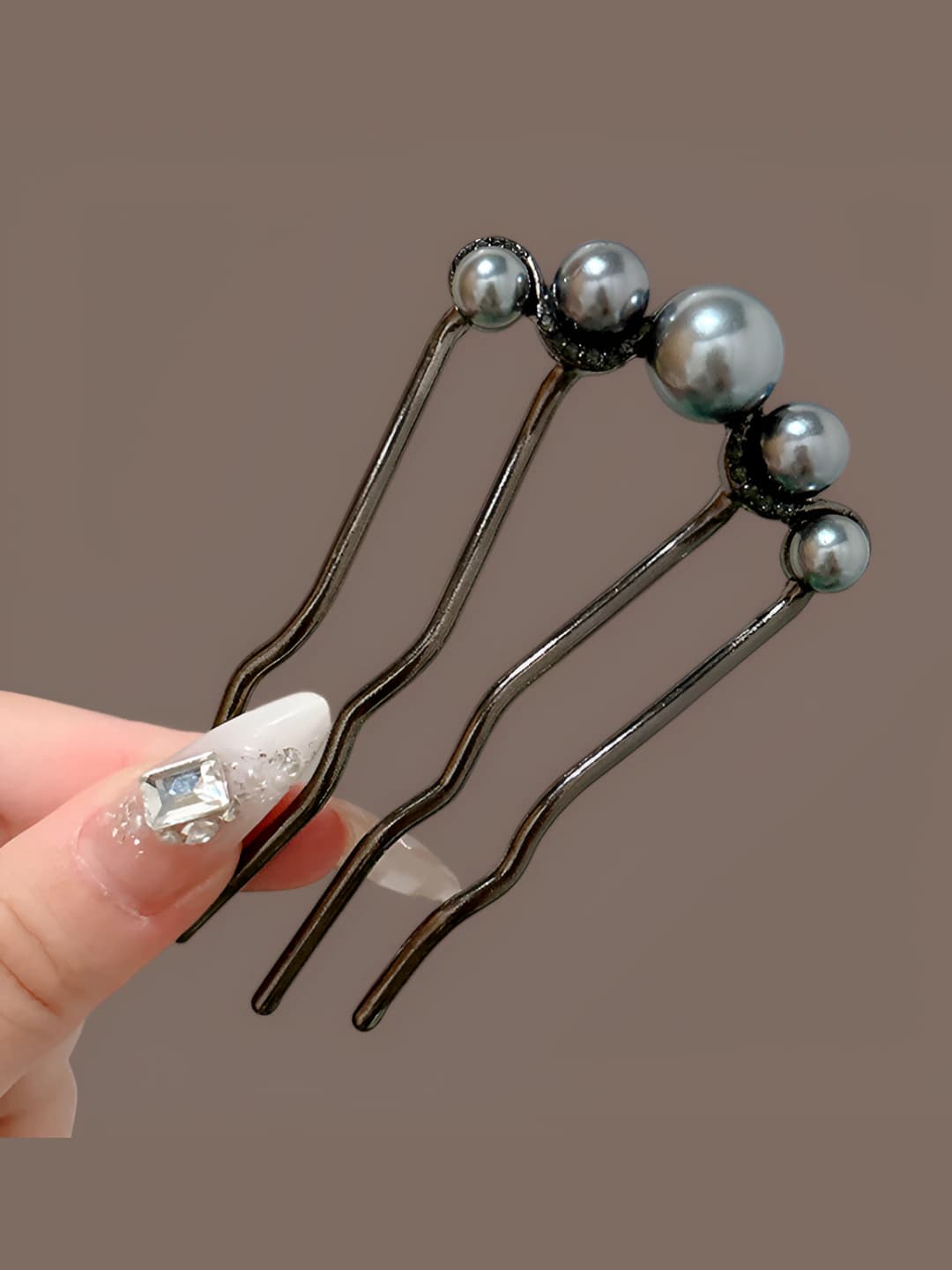 Black, pearl, 9 cm