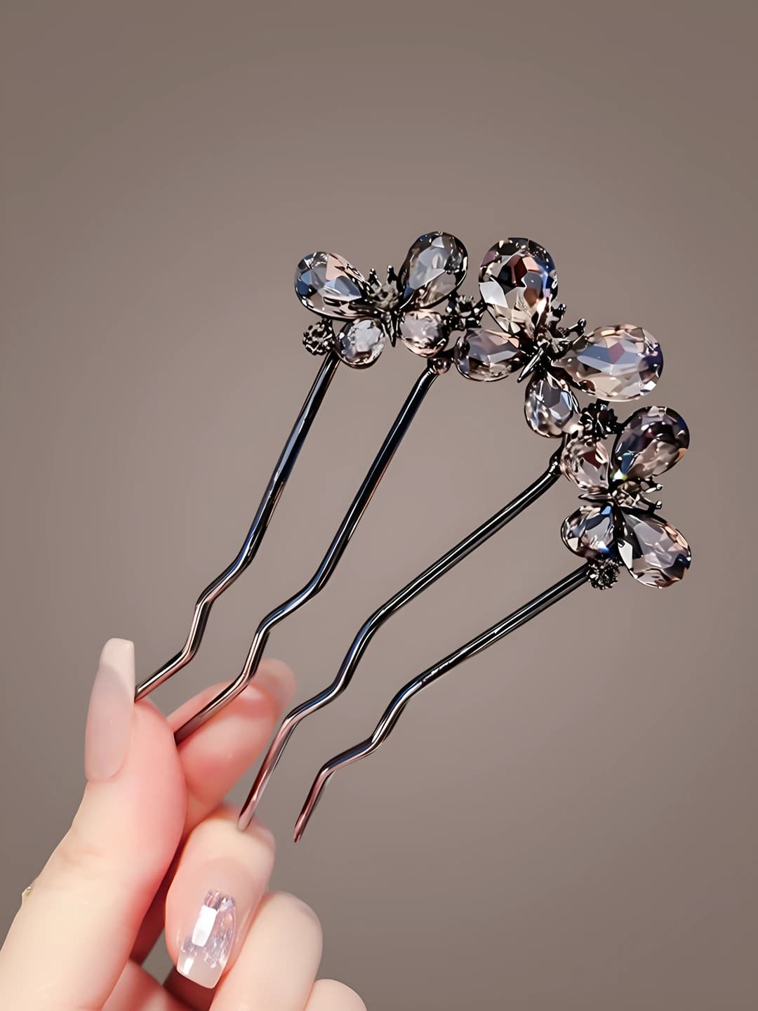Black butterfly comb 8.5 cm