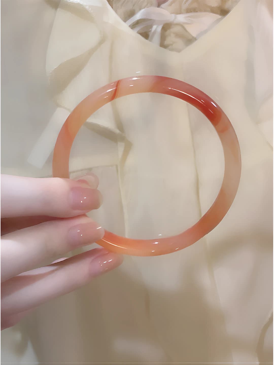 8mm, red leaf, 1 pc