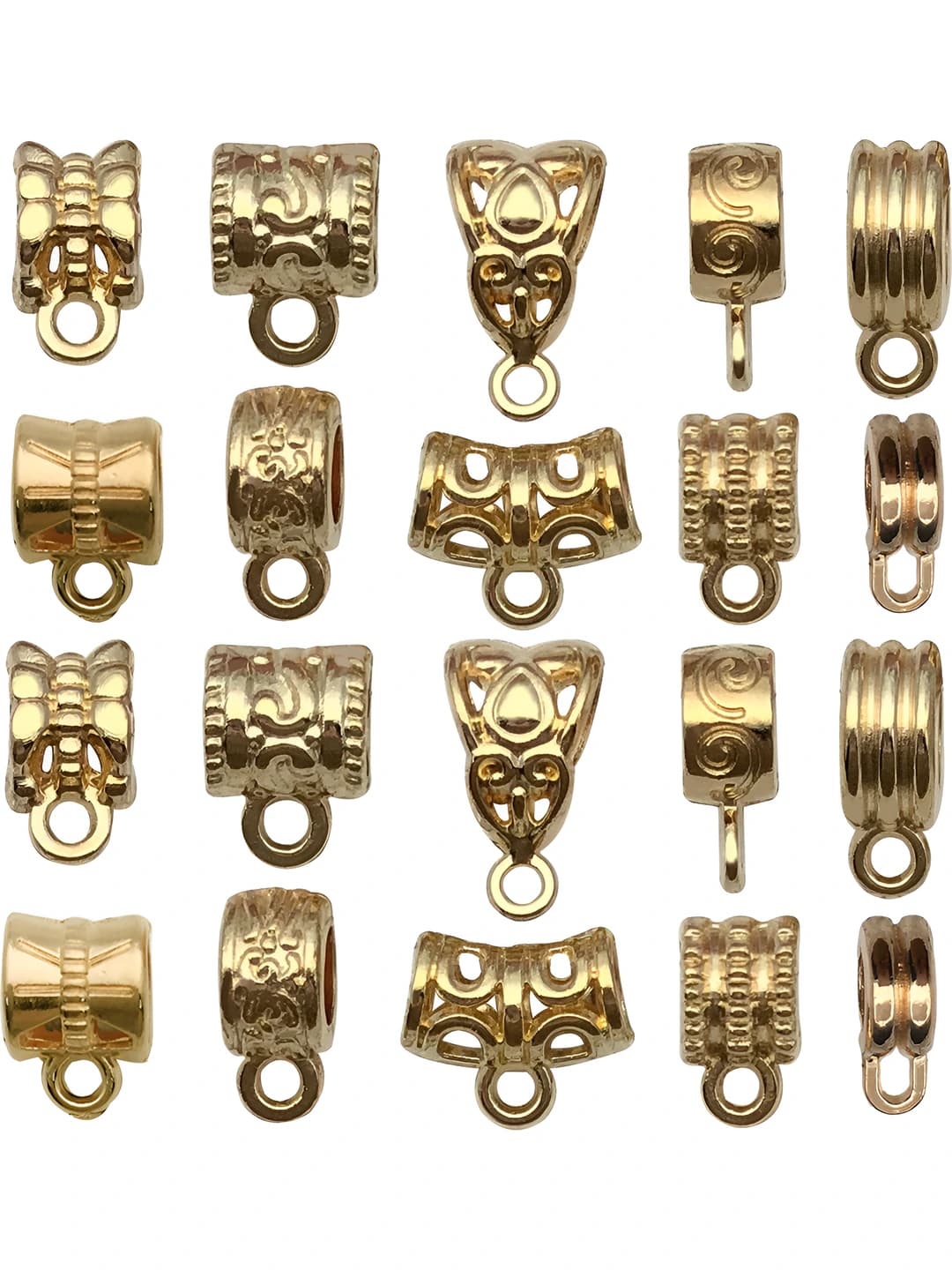 20 pcs mix KC gold connectors