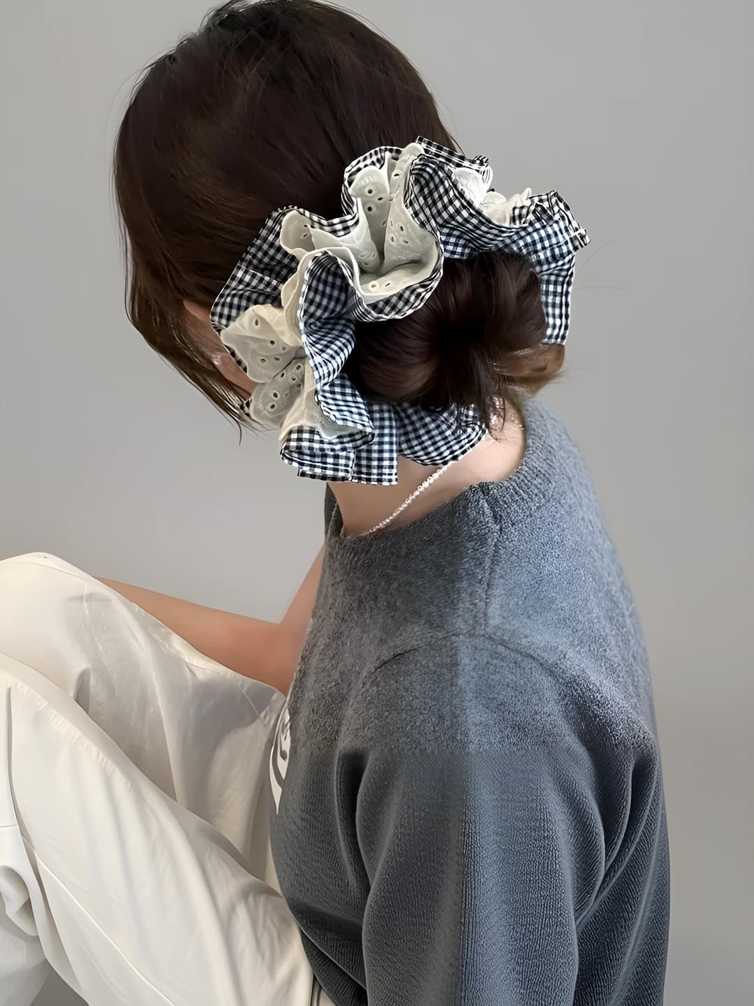 Plaid lace ~13 cm