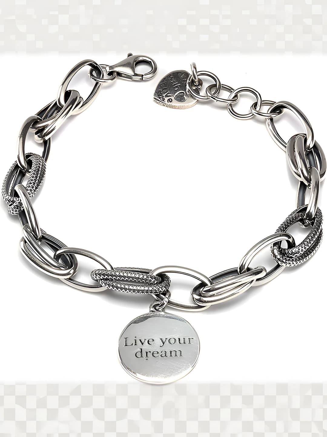 SL123 - Silver white - Round letter