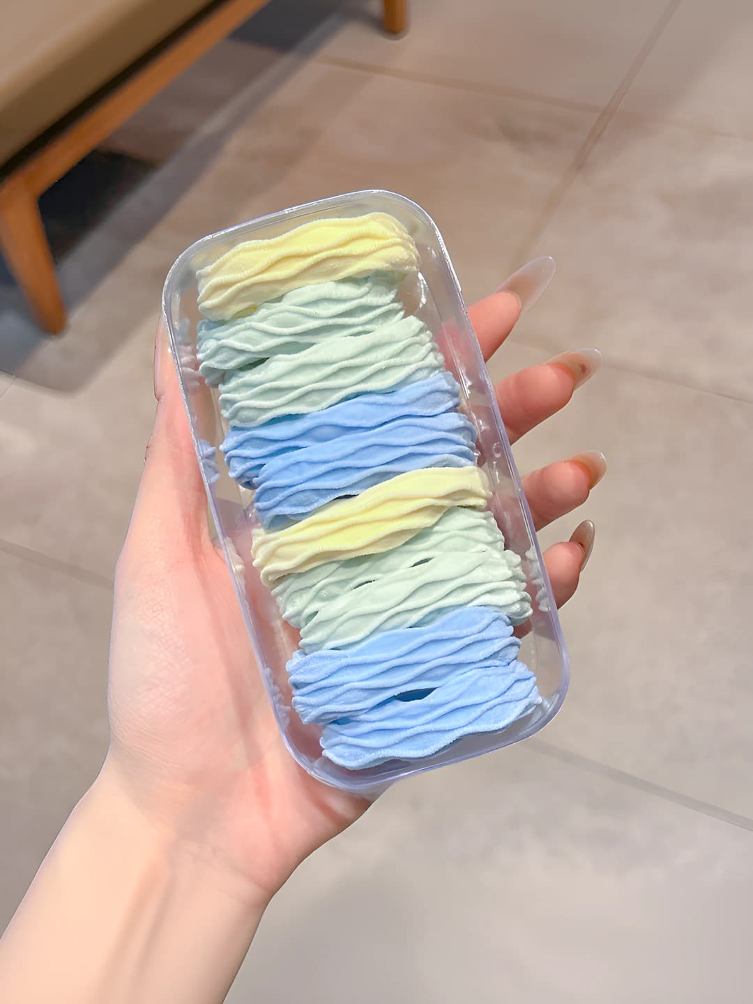 1# Sea salt blue - patterned, 10 pcs