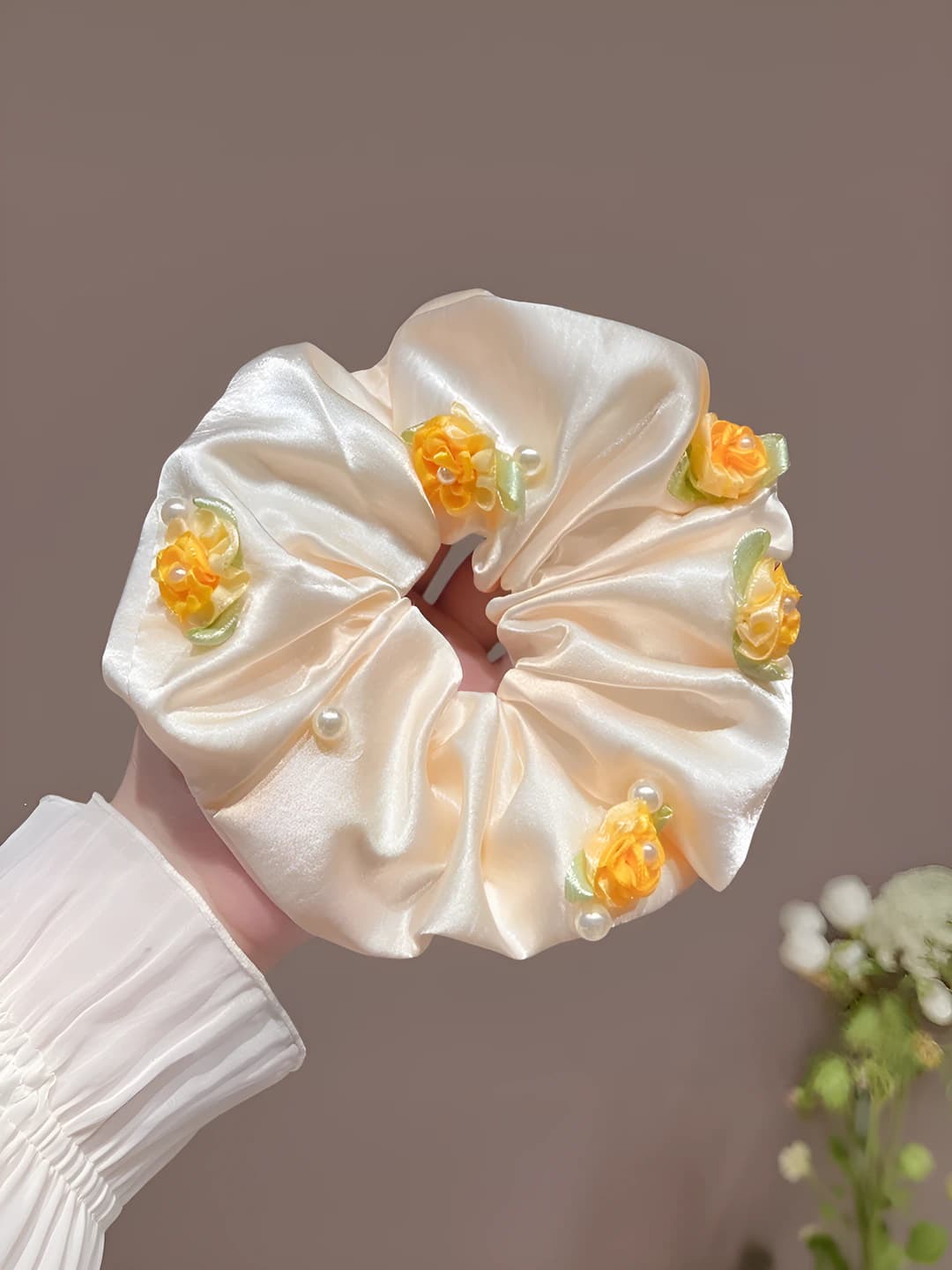 2# Apricot scrunchie - 21 cm
